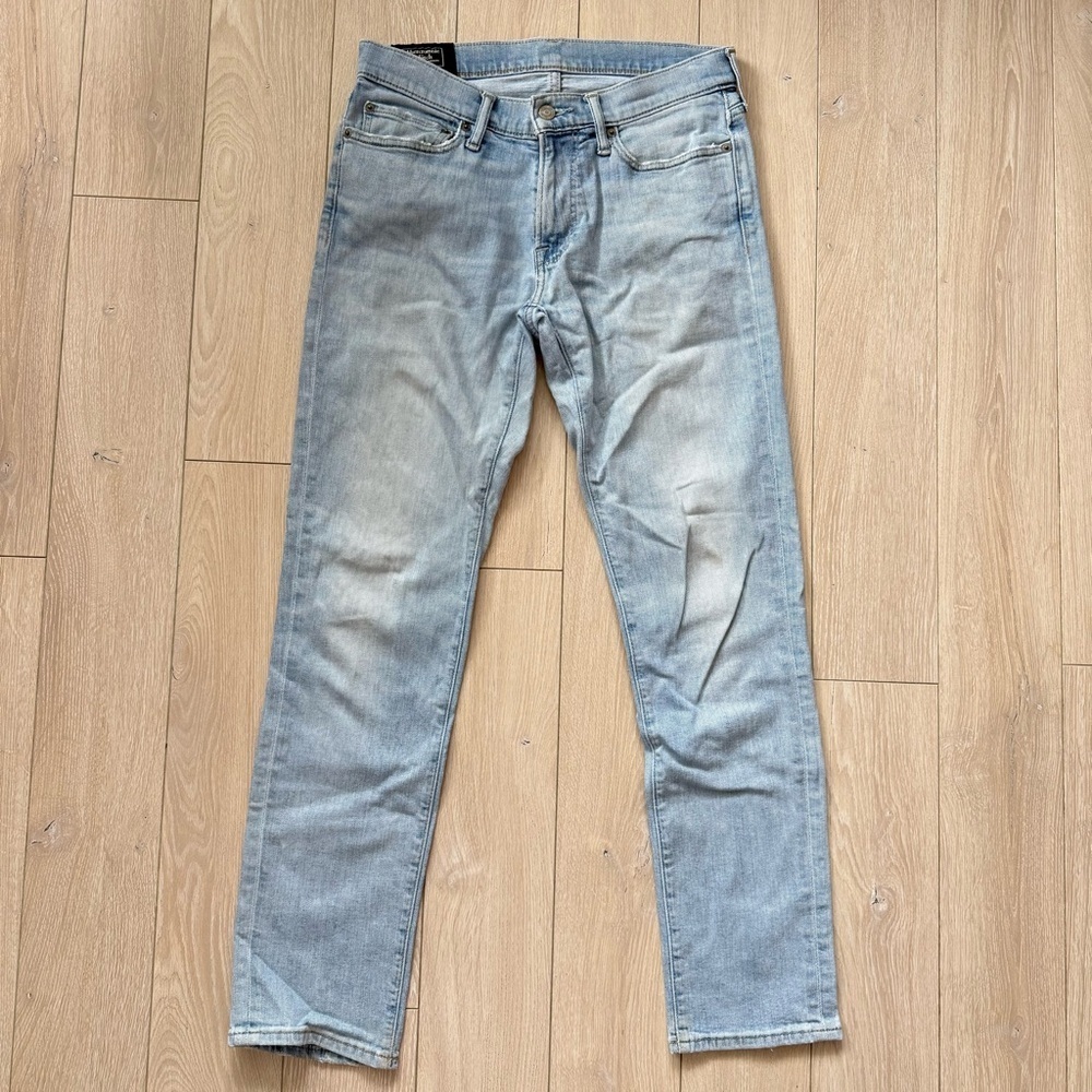 Abercrombie & Fitch Langdon Skinny Stretch Jeans Light Wash Size 28x30